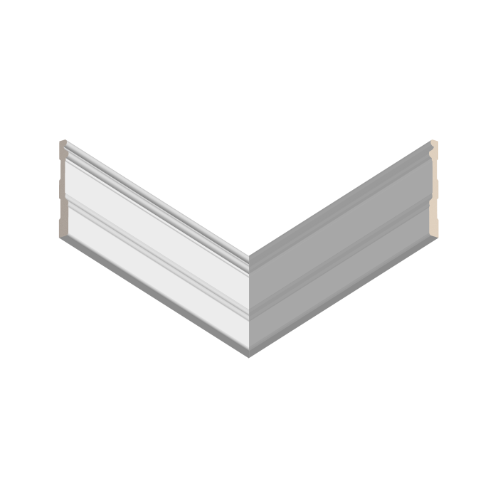 Плинтус белый,  Base 0002 p