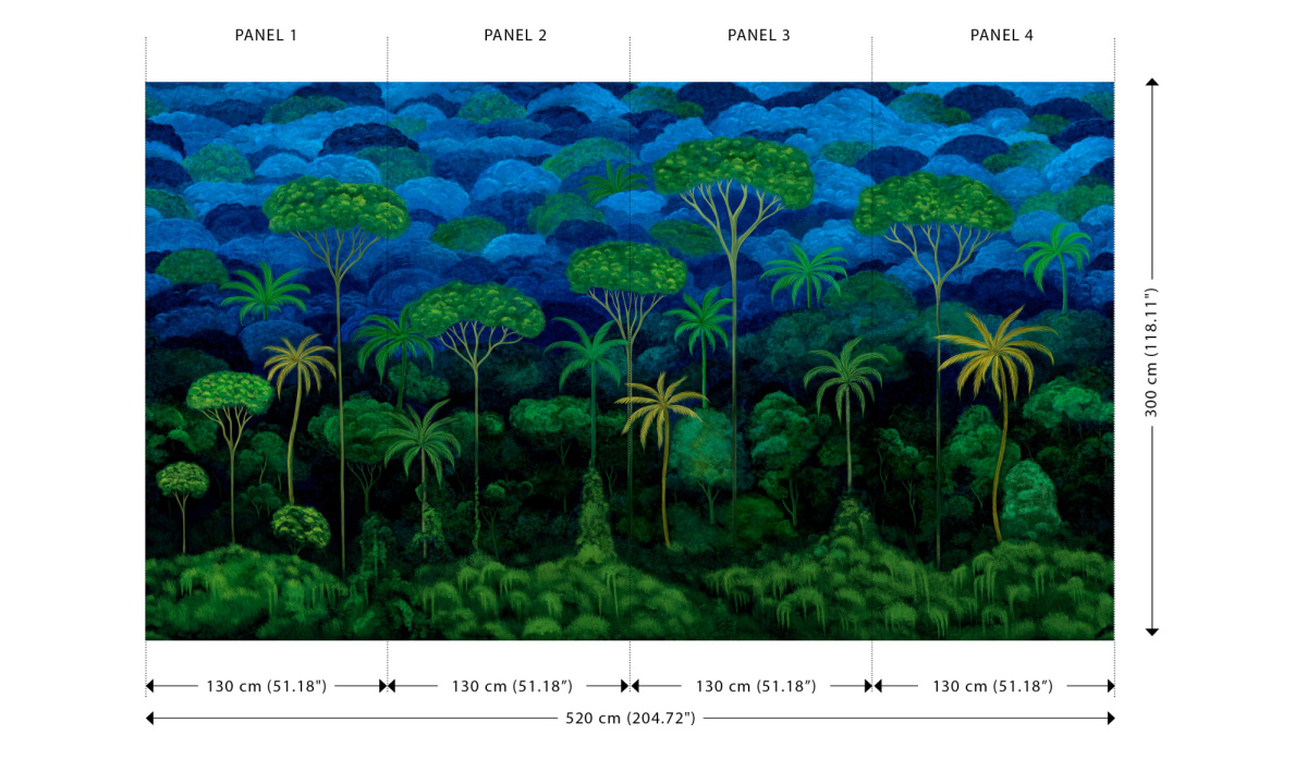 Панно Décors & Panoramiques Ciel Tropical Bright Midnight 97650