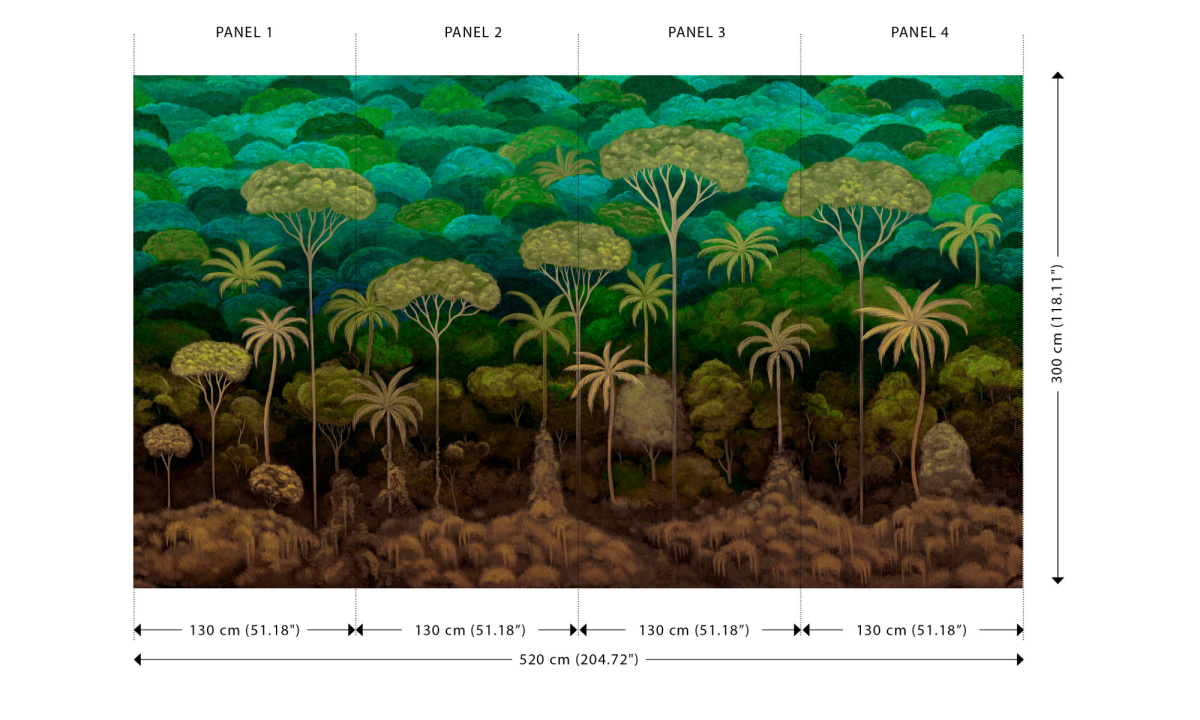 Панно Décors & Panoramiques Ciel Tropical Emerald Forest 97652